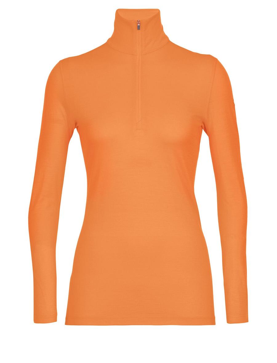 Flash Icebreaker Merino 200 Oasis Long Sleeve Half Zip Thermal Top Women's Base Layers | AU 1901MQZA